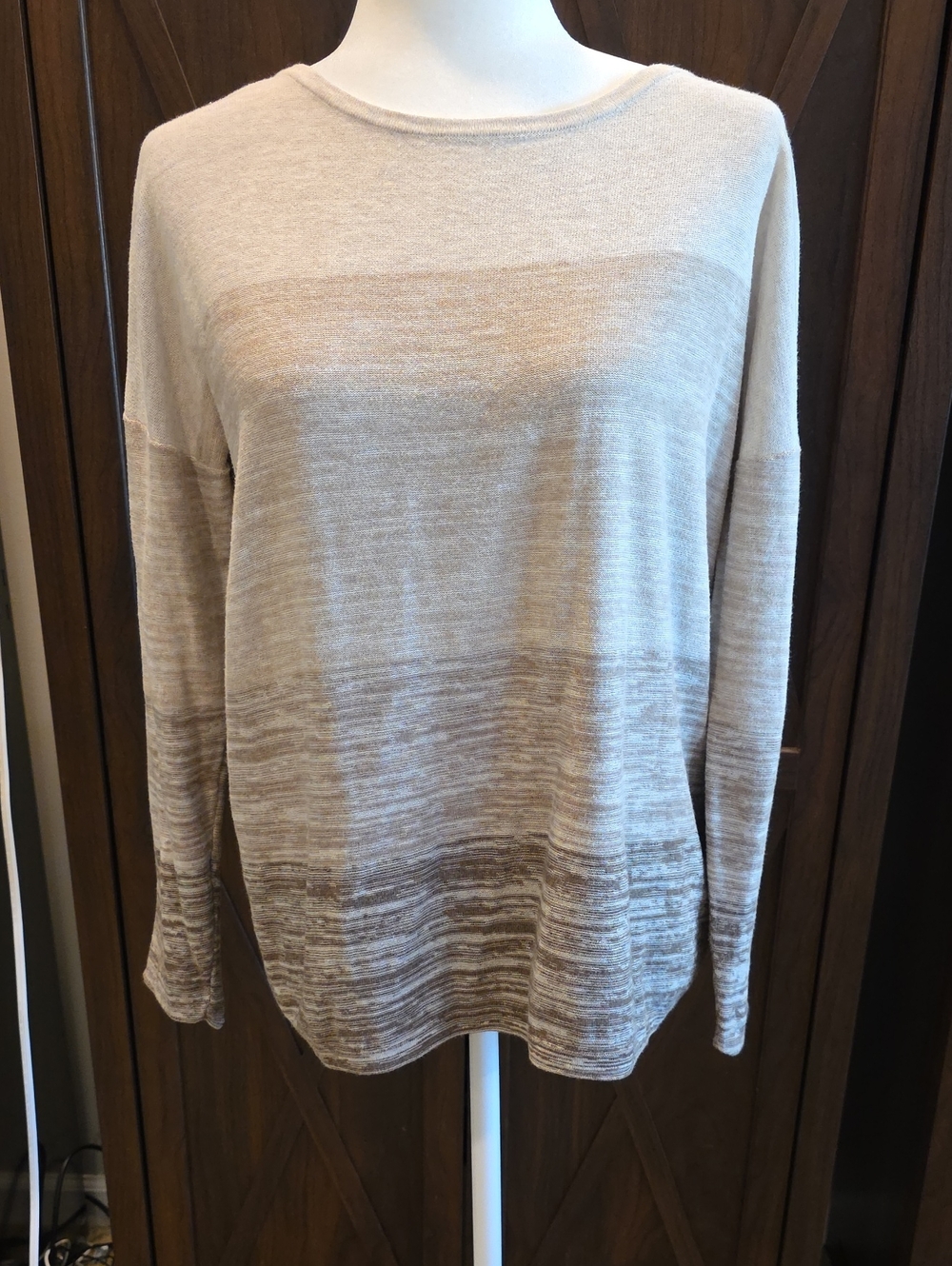 Banana Republic Brown Ombre Gradient Crewneck Sweater - Women
